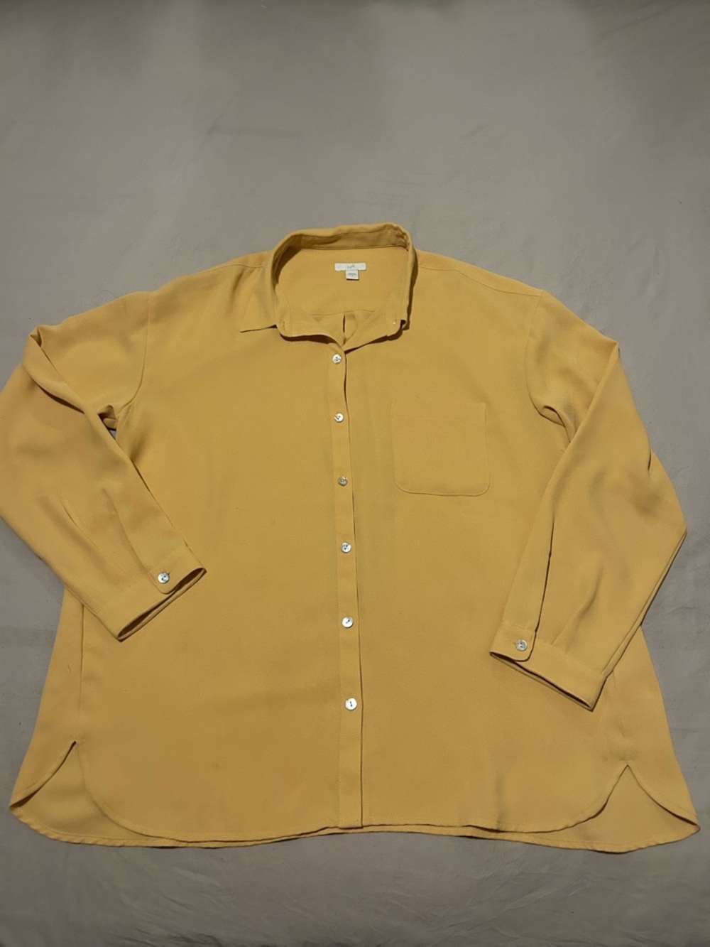 J. Jill Golden Mustard Button-Front Blouse